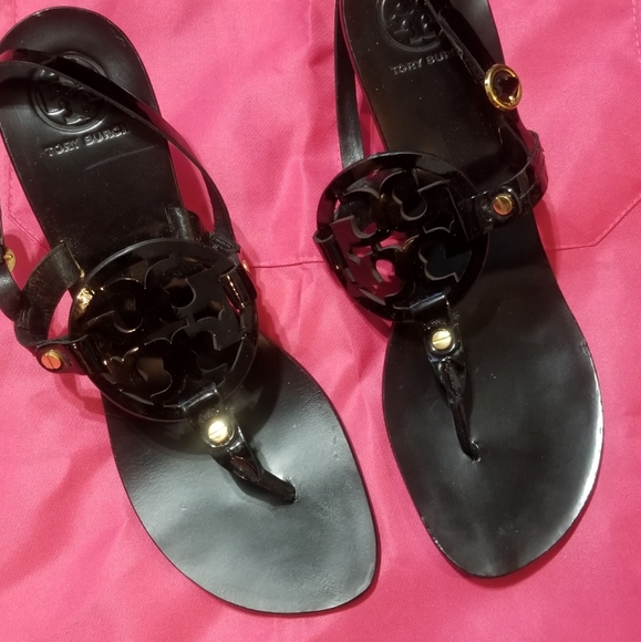 Black Tory Burch Sandals size 10M - Picture 1 of 4